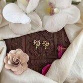 Vriksham Designer Lotus Floral With Leaf Style Bugadi-G19518